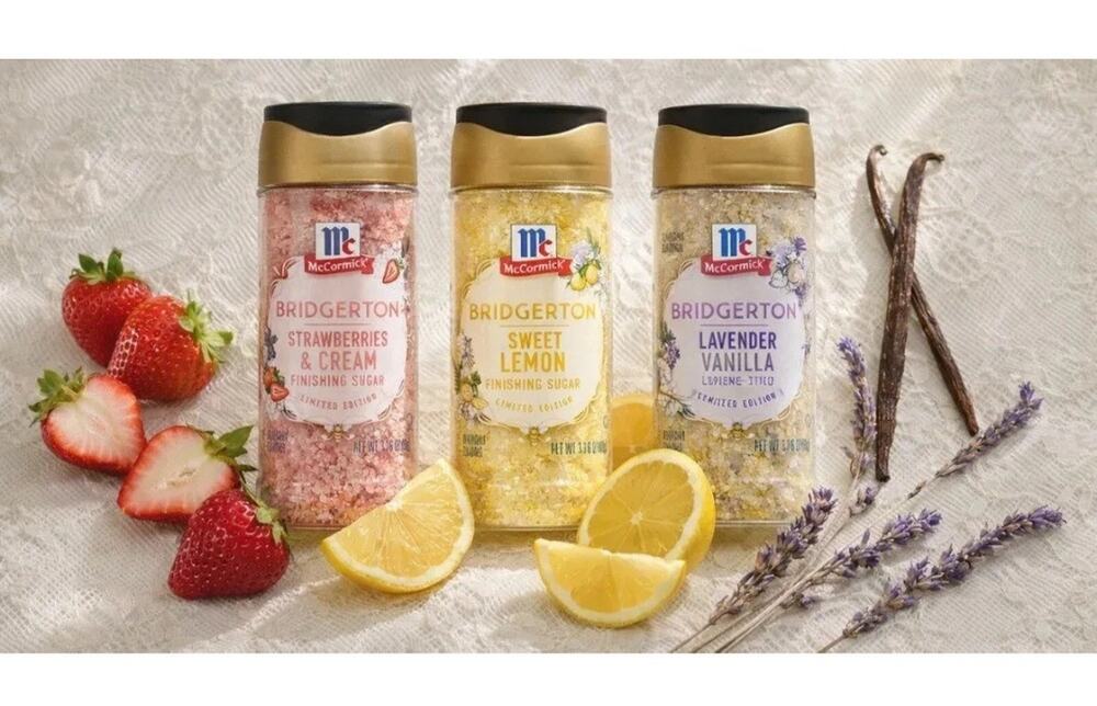 McCormick x Bridgerton Limited Edition Sugars Strawberry, Lavender, Lemon Set